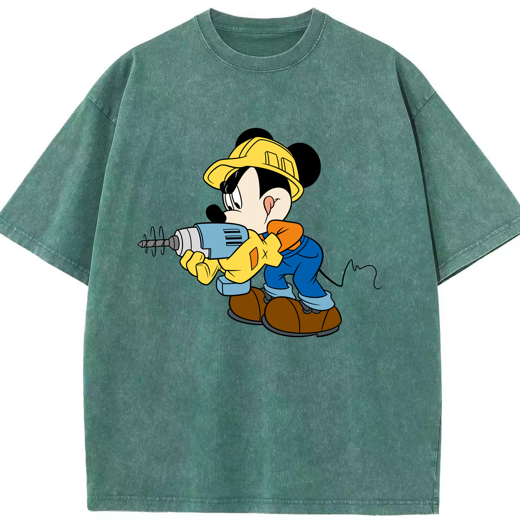 （画像用） ミッキーマウス Mickey Mouse 綿100% ヴィンテージ風 半袖Tシャツ（フロントプリント）